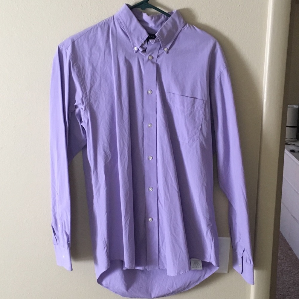 Purple Lands End Button Down